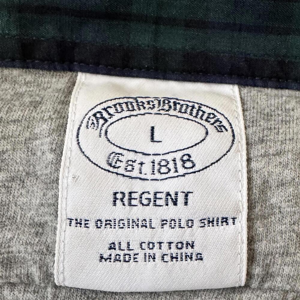 Brooks Brothers Men's Large Button Up Long Sleeve Blue Green Plaid Lined - Picture 3 of 9